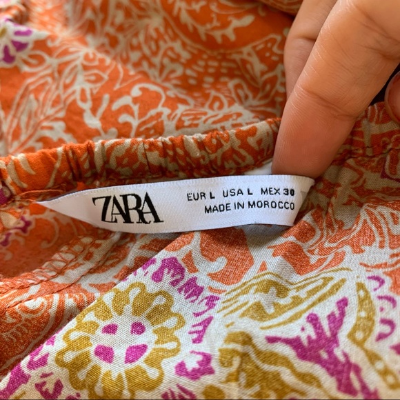 Zara Floral Printed Asymmetric One Shoulder Dress - Picture 11 of 12